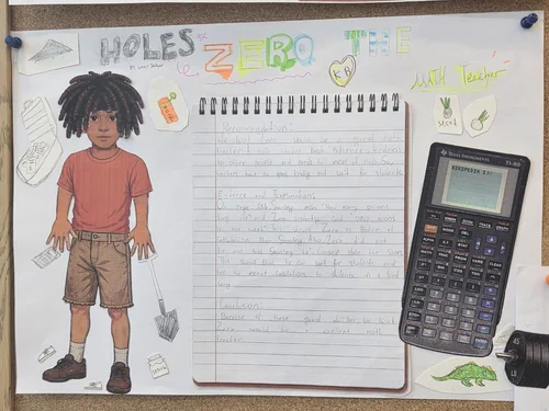 Student character collage for Zero from Holes